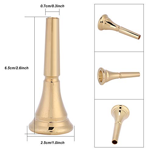 Durable Horn Accessories Stylish Horn Mouthpiece, Brass Mouthpiece, for Professional Player Novice