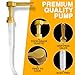 2Pcs Gold Sauce Pump Dispenser for 64 oz Chocolate Pumpkin Caramel Sauce Bottles, Reusable Large 15CC Syrup Pump Dispenser for Vanilla Mocha Sauces