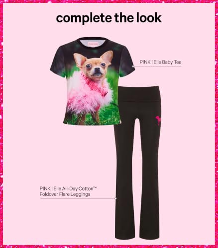 Victoria's Secret Pink | Elle Baby Tee, Bruiser Black, M - image 5