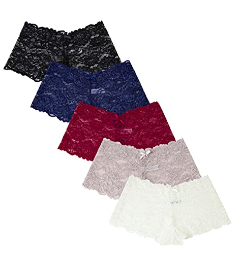 Culottes en dentelle lot de 5 sous-vêtements femme multicolores S