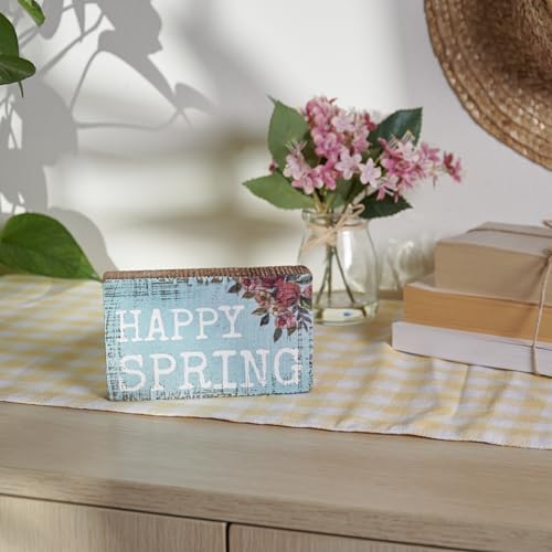 Primitives-by-Kathy-Home-Decor-Block-Sign-Happy-Spring-with-floral-motif Primitives by Kathy Home Decor Block Sign Happy Spring with floral motif