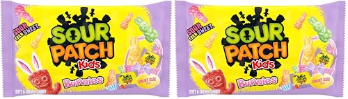 SOUR PATCH KIDS Bunnies Soft & Chewy Easter Candy, 18 Snack (Pack of 2)
