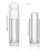 COSIDEA 16pcs Empty 5ml white lip gloss tubes with big wand large 0.17 oz deo foot brush lipgloss tube container for lip oil