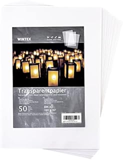 WINTEX Transparent Tracing Paper A4 - Pack of 50 - Trace Pad Sheets for Inkjet Printing - Transparency Papers for Design & Architecture