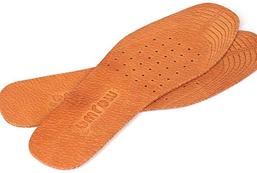 Image of Absorbent Ultra Thin Pigskin Leather Insoles for Stinky Feet-Foot and Shoe Odor Inserts for Shoes-Cinnamon Inserts and Flats for Sweaty Feet and Hyperhidrosis (6 Pair (Pack of 1))