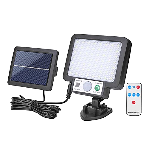 Lámpara de pared con panel solar LED de 3 modos Lámparas de sensor de movimiento estancas con control remoto de iluminación pública de jardín lámpara solar