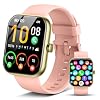 Smart Watch for Men Women, 2026 Release (Answer/Make Call) 1.96″ HD Fitness Tracker Running Watch,IP68 Waterproof, Pedometer,Step/Sleep/Heart Rate Monitor,110+ Sport Mode Smartwatch for Android,Pink