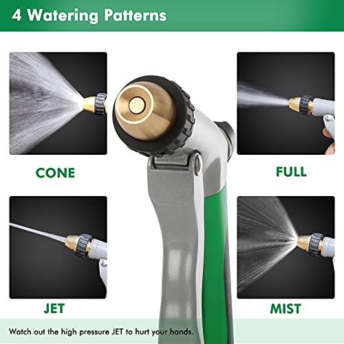 Restmo High Pressure Hose Nozzle, Heavy Duty Metal Hose Nozzle Sprayer, Jet | Mist | Cone | Full, Adjustable Water Spray And Flow Control, Ideal For Patio Cleaning, Garden Watering, Car Washing #TOP2