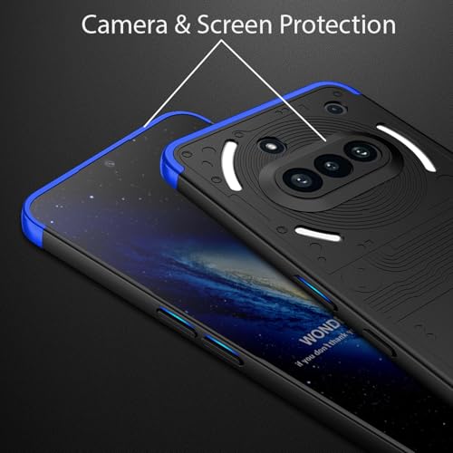 Image of Kapa Double Dip Full 360 Protection Back Case Cover for Nothing Phone 3A 5G (Black,Blue)
