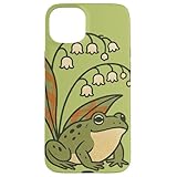 森林カエル ネイチャーストーリー スズラン春 スマホケース iPhone 15 Plus 用