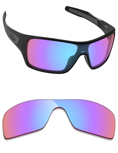 Image of Alphax Tracer Rose Mirrored Polarized Replacement Lenses for Oakley Turbine Rotor OO9307 Sunglasses