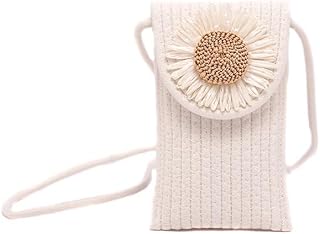 BUNAII Handmade cotton rope Mobile Sling Bag For Women Side Shoulder Small Crossbody for Women Cell Phone & Cash (White) Price In India