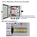 PowGrow PV Combiner Box, 4 String Metal Solar Combiner Box with 15A Rated Current Fuse, Surge Protective Device and 50A Air Circuit Breaker for On/Off Grid Solar Panel System, Pre-Wired Cable
