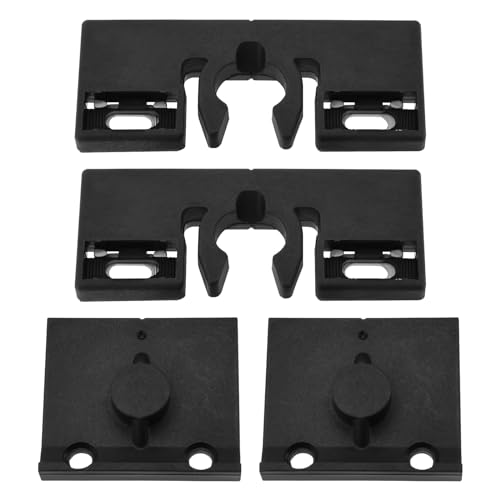 Be In Your Mind 2 Sets Terrassen-Balkontürriegel Kompatibel mit Schuco Balkontür-Schnäpper Sets 253655 254617 98050401 Kunststoff Schwarz 74 Mm X 29,5 Mm