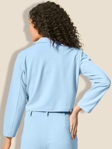 Image of Stylish Solid Polyester Women's Formal and Casual Wear Cropped Blazer
