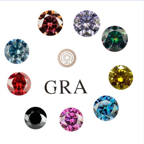 4-10mm Loose Moissanite Stone Garnet Pink Color Various 4 Colors Moissanites Gesmtone 0.3-4ct VVS1 Clarity Gems (Dark Pink, 6.5mm 1ct) - Thumbnail 3