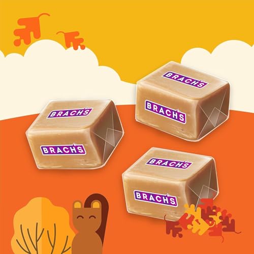 Brach Bulk Milk Caramels Candy Bites 2 Pound - Individual Wrapped Candy Caramel Cubes Family Size Pack For Party & Office Treats (Approx. 100 Pieces) (2 Pound Caramels)