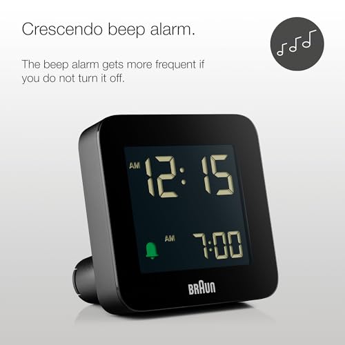 Braun Digitaler Wecker mit Schlummerfunktion und Crescendo-Alarm