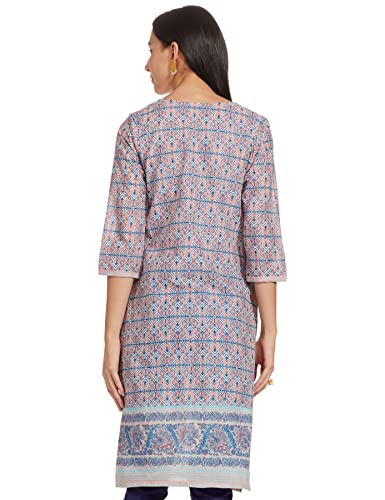 Image of Rangriti Womens Round Neck Printed Kurta