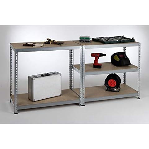 Werkbank-Regal II, Professional HxBxT: 90x180x46cm 175kg/Boden Cover