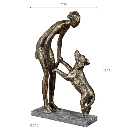 Escultura de Mesa Perro en Resina Texturizada miniatura 3