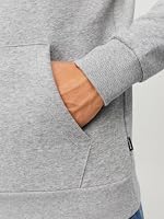 JACK & JONES Herren Korssting Sweat Hood Kapuzenpullover, Light Grey Melange, S EU – Ansicht 4