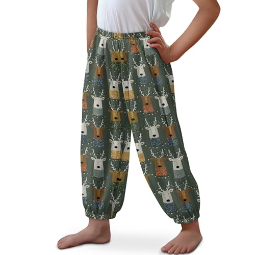 Image of Unisex Little Kids Yoga Trousers Bohemian Beach Pants Baggy Harem Activewear for Boys and Girls Age 3-10