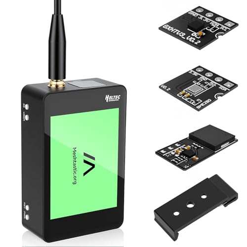 Meshnology ESP32 LoRa V4 Development Board Meshtastic Devices Touch Screen Sensor Kit with GXHTC3 + Buzzer + BME280 Sensor + Guide Rail Clamp ESP32-S3R2 SX1262 V4 Expansion Kit Ar duino LoRawan IOT