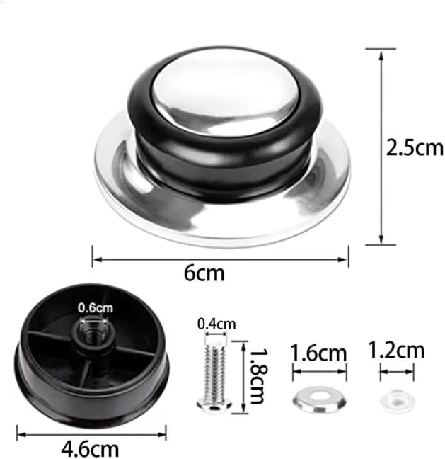 2 PCS Pot Lid Top Replacement Knob -Heat Resistant, Universal Kitchen Cookware Lids Knob,Replacement Holding Handle Knobs for Casserole Kettle Cover Glass Saucepan Lid
