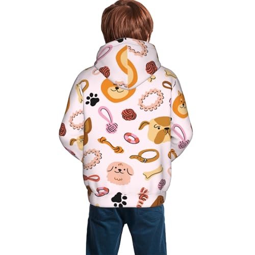 Cute Dog Kid Hoodies Boys Sweatshirts Girls Pullover with Pocket4
