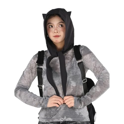 Sombrero de sol plegable para mujer con orejas de gato y ala ancha miniatura 6