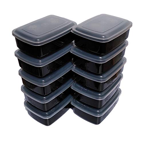 Conjunto de Potes Plásticos Retangulares Pequenos de 1000ml C/10 Peças (Mesclados)