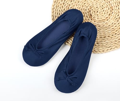 Image of Keyela Women's Ballerina Slippers,Non-Slip Bedroom Slippers Socks | Soft fuzzy slipper socks for ladies Indoor home slippers Cozy sock slippers Ballet Slippers