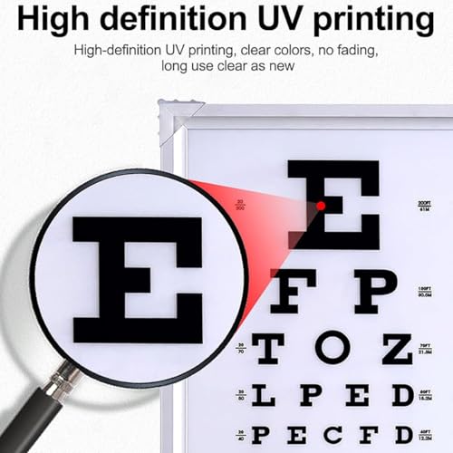 Tableau d'acuité visuelle LED résistant décoloration pour opticien - 4
