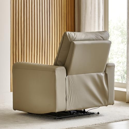 Image of Home Centre | Malinda Half Leather 1-Seater Electric Recliners | Recliner Sofa for Living Room | 1 Year Warranty