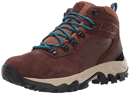 Columbia Men's Newton Ridge Plus II Suede Waterproof Hiking Shoe, Tobacco, Lagoon, 10 Regular US