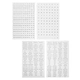 HOMOBABE 4枚 日記プランナー用製ジャーナルステッカー 耐久性あり スクラップブックアクセサリー 貼りやすい自己粘着プ