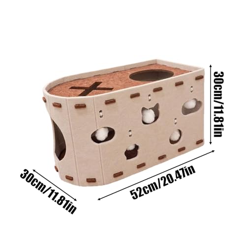 Maison de grattage pour chat anti stress avec panier lounge de repos - 6