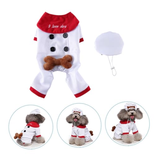 Disfraz Halloween para Perro Talla L Blanco miniatura 4
