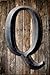 SMART BLONDE Letter Q Novelty Metal Large Parking Sign LGP-1281