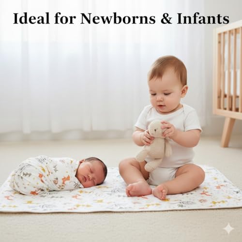 Image of Safe-O-Kid Baby Diaper Changing Mat, 70 x 49 cm Waterproof & Foldable Bed Protector, Soft & Comfortable Changing Pad for Newborns, Travel-Friendly & Easy to Clean - (Pack of 1)