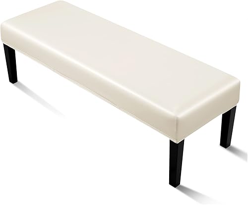 YISUN Fundas de banco de comedor, de piel sintética, tapizadas, impermeables, extraíbles y lavables, protectores de asiento para sala de estar,