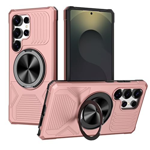 Coque Samsung Galaxy A15 or rose finition élégante avec bague métal
