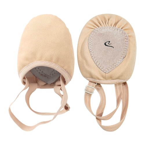 Caplancy Half Soles Dance Shoes for Women Girls Men Lyrical Pirouette Ballet Canvas Shoes Turners Dance Shoes for Contemporary (Girls/Boys/Men/Adult) Toast M
