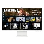 SAMSUNG 32-Inch M8 (M80F) Series 4K UHD Smart Monitor with Streaming TV, Speakers, HDR10+, AI Upscaling, USB-C, Ergonomic Stand, Slimfit Camera, Gaming Hub, LS32FM803UNXZA, 2025