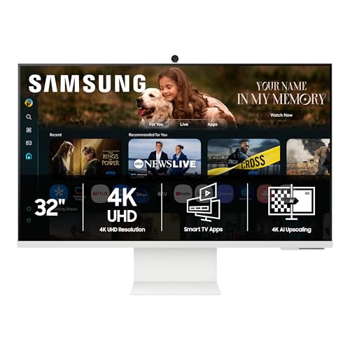 Samsung 32” Smart Monitor M8 (M80F) 4K UHD Display,...