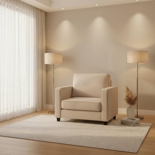 Image of The MM Furniture store Premium Fabric Sofa - Champagne (1 Seater)