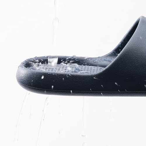 Image of Arch Support Shower Shoes for Women and Men Quick Drying with Drain Holes Slide Sandals Soft Cushioned Anti-Slip Pool Slides Comfort Bathroom Shower Slides