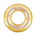 MoKo Anillos de Natación con Purpurina de 90CM de Diámetro para Niños Adultos, Piscina de Flotador Inflable de Forma Redonda para Fiesta de Verano Diversión Acuática Playa - Dorado