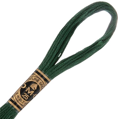 Image of Hobby Lobby DMC Cotton Embroidery Floss - 319 Very Dark Pistachio Green | Set of 12